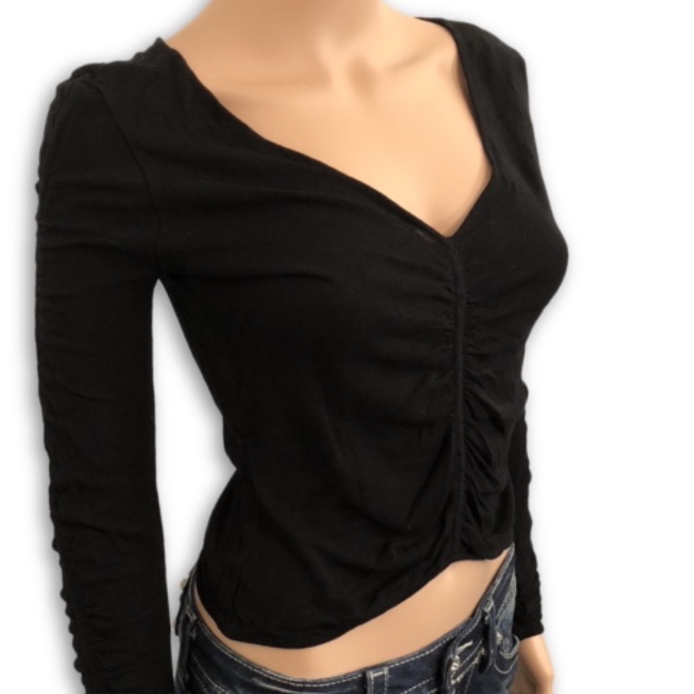 Armani Exchange Black Cropped Sweater size M